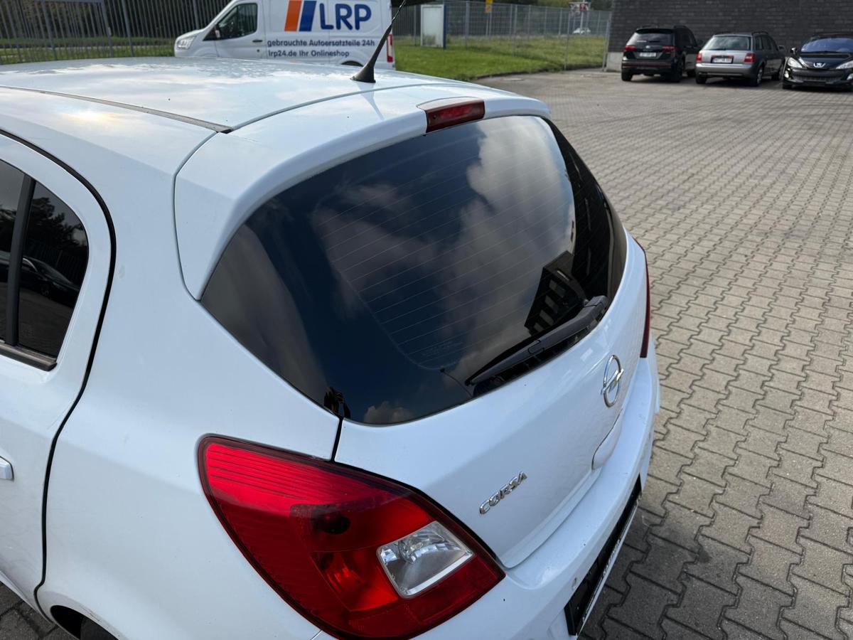 Opel Corsa D BJ08 original Heckklappe mit Scheibe Y474 weiß 5 Türer Rohbau